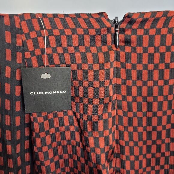 NEW Club Monaco Selleenyah red mix draped front a-line skirt 4 - Picture 5 of 11